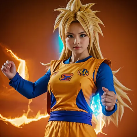 Super Saiyan Girl, Kamehameha, hightquality