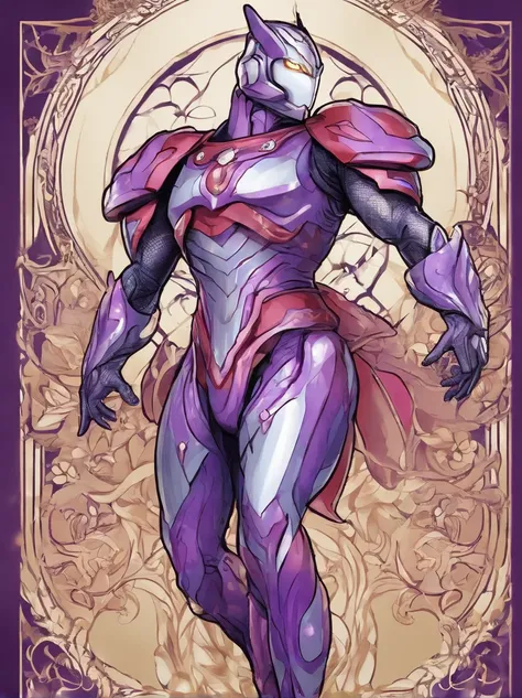 [ Amazing | astounding | delicated ]Ultraman costume close-up，Purple Ultraman Tiga Color Color。[dot paper effect]