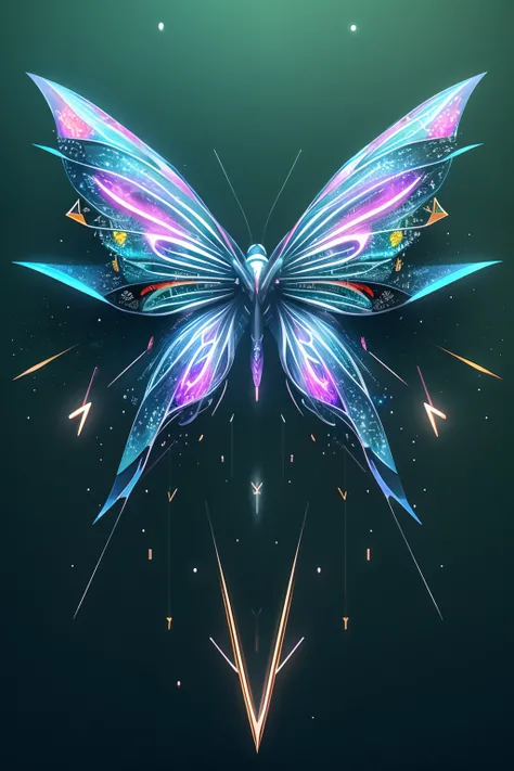 CircuitBoardAI butterfly close-up，The background is lightning, radiated butterfly,  butterfly in starry sky，Futuristic sci-fi butterfly, futuristic urban background，4K Highly Detailed Magical Digital Art, Highly detailed fantasy digital artwork, Epic surre...