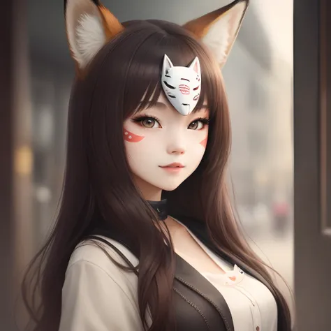 fox mask girl