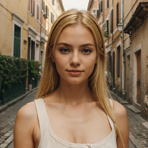 Blonde girl in Rome