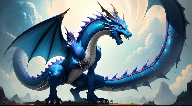 a blue dragon