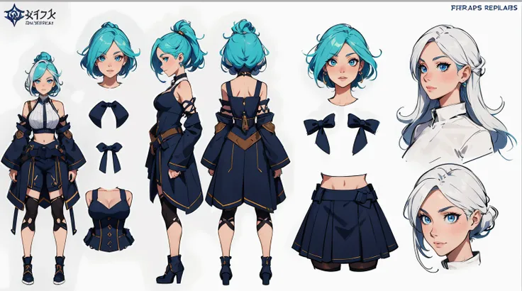 Female original character reference sheet adoptable,