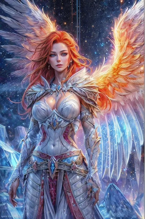 fantasy art, RPG art, icestyle a picture of an (ice sculpture: 1.5) (ultra detailed, Masterpiece, best quality: 1.4) of an (icy: 1.4) female angel (ultra detailed, Masterpiece, best quality: 1.3) spread angel wings angel_wings (ultra detailed, Masterpiece,...