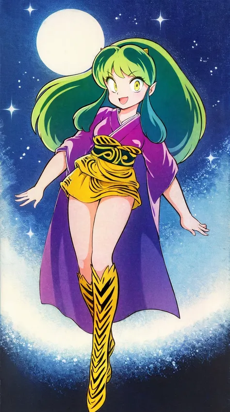 masterpiece, best quality,, corset, breastplate,lum, , urusei yatsura, cloak, pants, pullover kimono,martial pov,, pantyhose, sh...