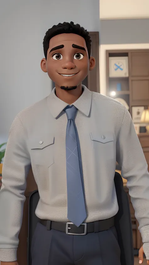 Um jovem negro pixe, estilo Disney, melhor qualidade, alta qualidade