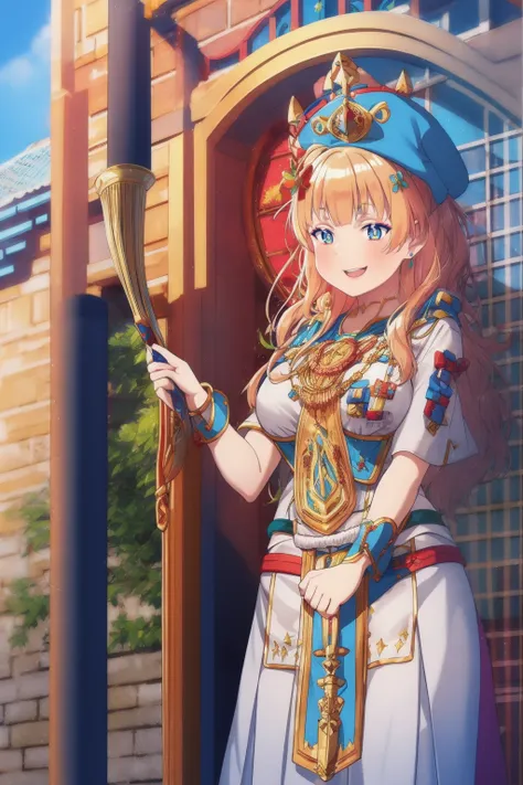 galko,1girl, solo,woman-medieval-cloths,priestess