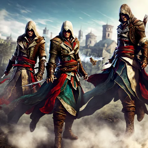 assassin‘s creed characters smoking weed and drinking lean