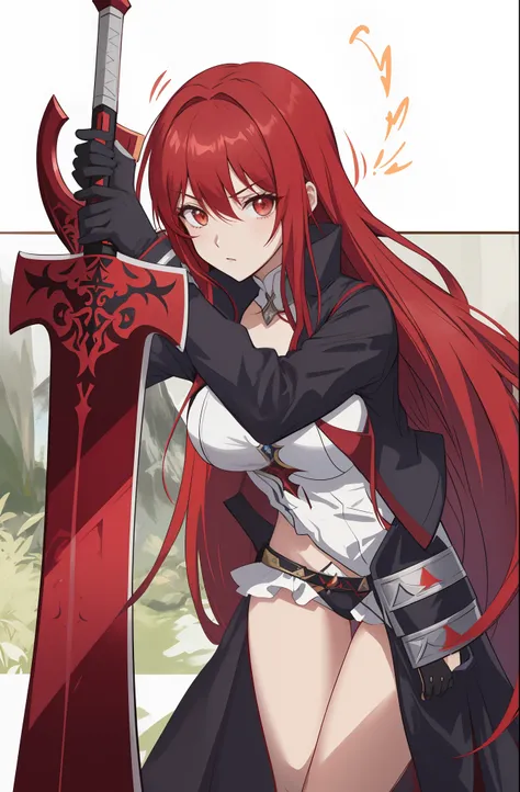 Menina do anime com cabelo vermelho segurando uma espada e uma espada, Rias Gremory, de arknights, female redhead templar, Arte Zerochan, trending on artstation pixiv, Cushart Krenz, badass anime 8 k, menina anime sedutora, arte de anime limpa e detalhada,...