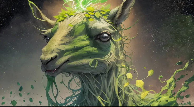 un primer plano de un hombre con una llama verde en la cabeza y torso, humano resplandeciente, Como se ilustra en Top Cow Comics, Brillando en poder, Sosteniendo fuego verde, Hoja de alma verde brillante,esqueleto,esqueleto humano,huesesos,deretirse,nuclea...