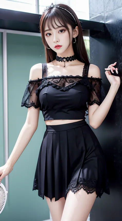 Charming beauties、Evil Fall、dark、brainwash、Brainwashing device、panthyhose、lacy fabric、Glossy legs、pleatedskirt、a choker