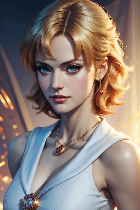 Heather Graham, wearingelegant sailor moon costume, character portrait, 4 9 9 0 s, short hair, intricate, elegant, highly detailed, digital painting, artstation, concept art, smooth, sharp focus, illustration, art by wlop, charlie bowater and alexandra fom...