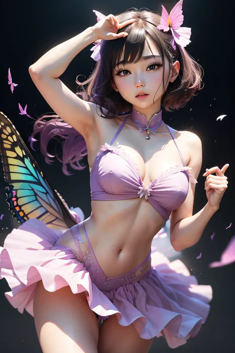 butterflys，dance,4K Ultra HD, 超高分辨率, (realistically: 1.4), Best quality，tmasterpiece，（pastel colour：1.2）