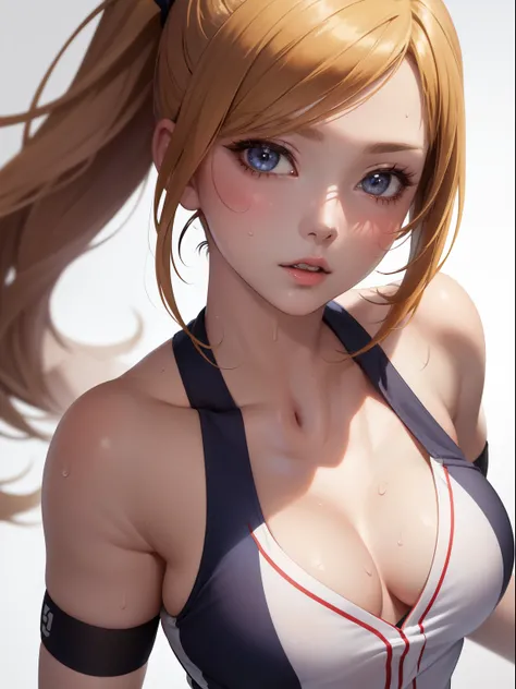 Best Quality, masutepiece,  High resolution, (Anime Heroine Illustration), Anime Paint, 1beautiful girl ,Dynamic Angle,Womens Softball Players ,small head,Large breasts,Smart body,nice legs, Glowing skin, Sweat,At the softball venue ,(Detailed beautiful fa...