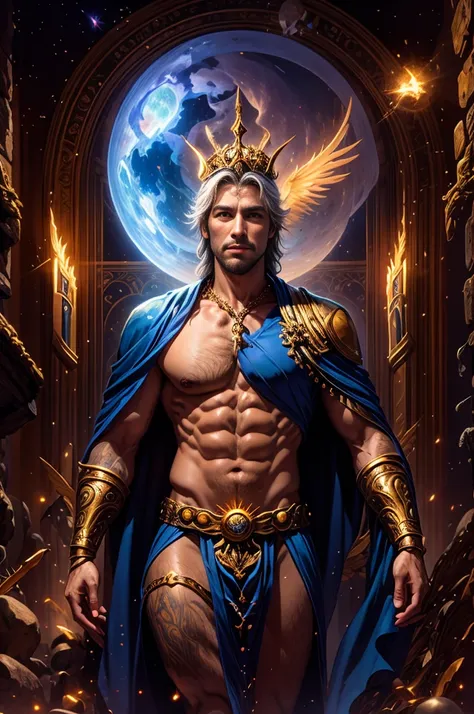 ((1Homens)), A portrait of a man in high definition, em 8K de um homem anjo de 18 anos, ((  angel with several majestic wings,)), Deus do Mar, Deus do Oceano, Luthien, arte de deus, Deus da mitologia grega, Deus da Lua, Deus do amor e da paz, deus bonito, ...