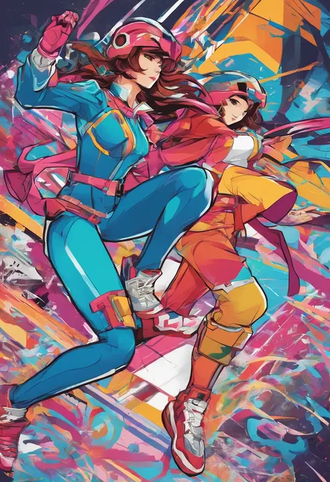 colorful, super sentai, Digital illustration style, Digital Illustration Portrait, Trends in Artstration, in the art style of bowater, detailed portrait of anime girl, digital anime illustration, Painted in the style of Artgerm, Portrait of Martin Ansin, D...