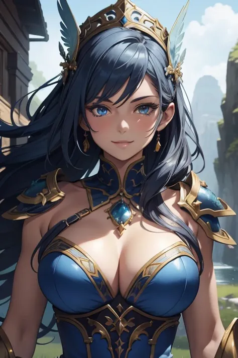 a close up of a woman in a blue dress with a feathered headpiece, detailed fantasy art, epic exquisite character art, 2. 5 d cgi anime fantasy artwork, stunning character art, 4k fantasy art, pale blue armor, highly detailed fantasy art, detailed fantasy d...