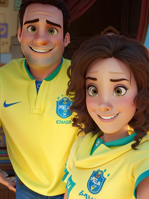 casal no estilo disney pixar, alta qualidade, melhor qualidade