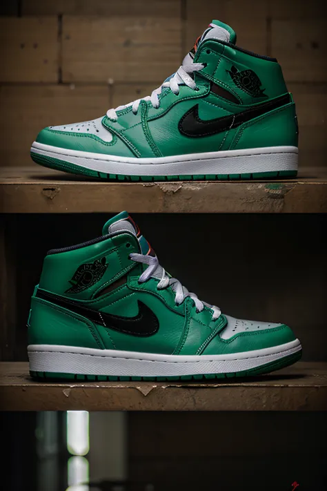 Pair of Jordan Shoes 1, verde,