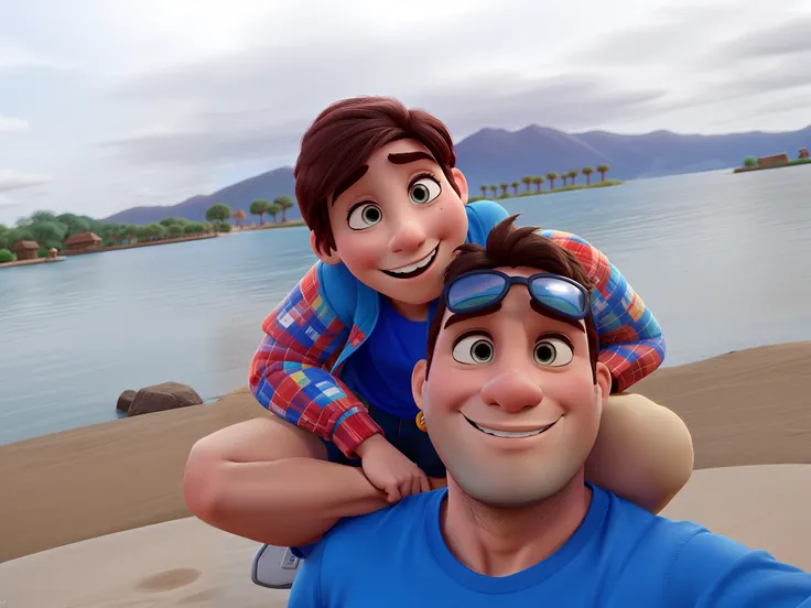 Pareja al estilo Disney Pixar, Alta calidad, mejor calidad