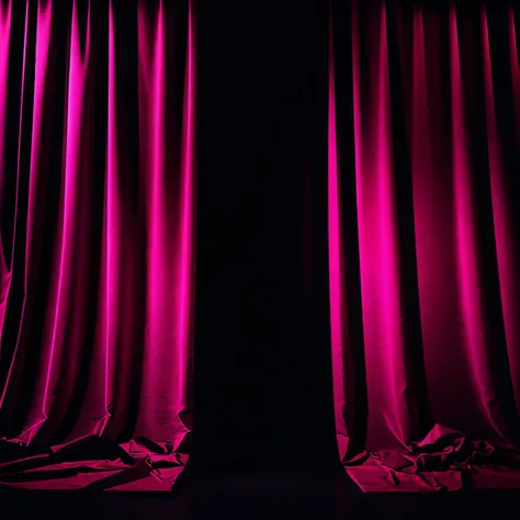 black pink dark room background curtain