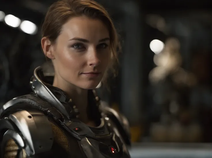 Lena: The scientist-turned-Valkyrie who brings critical astrophysical knowledge and innovations in armor technology to the team. make her young, 19 years old, but athletic, sexy, ass,Provide the image for the Instagram posts. (((Dressing:1.8, space warrior...