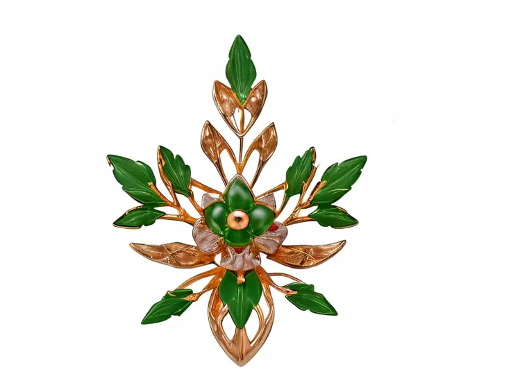 Simplified，plant modeling，brooch jewelry，Premium，17th century，Court style