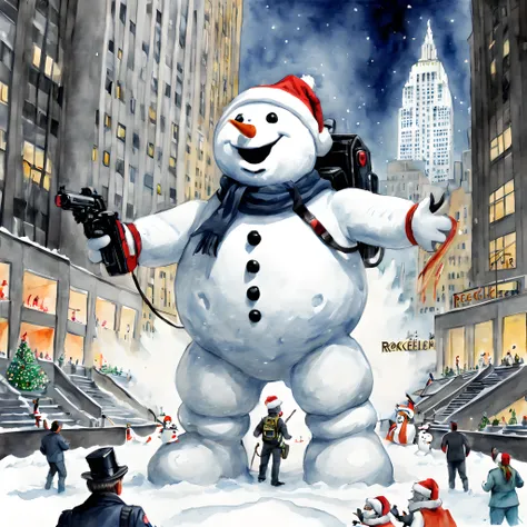 (snowman:1.5),(snowman theme:1.5),(dark horror theme:1.5),(thriller:1.5),(inspiration from stephen king and ghost busters:1.5),(...