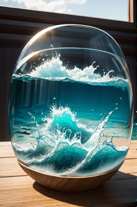 sea in glass