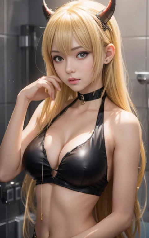 real Life adaption of this character,her name is Ts kiyara from anime ,hyper realistic , short hair, very realistic detailed hair, high resolution, photorealistic,very detailed,very realistic outfit, Japanese face,detailed shining eyes, calm expression,rea...