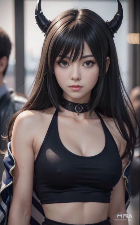 real Life adaption of this character,her name is Ts kiyara from anime ,hyper realistic , short hair, very realistic detailed hair, high resolution, photorealistic,very detailed,very realistic outfit, Japanese face,detailed shining eyes, calm expression,rea...