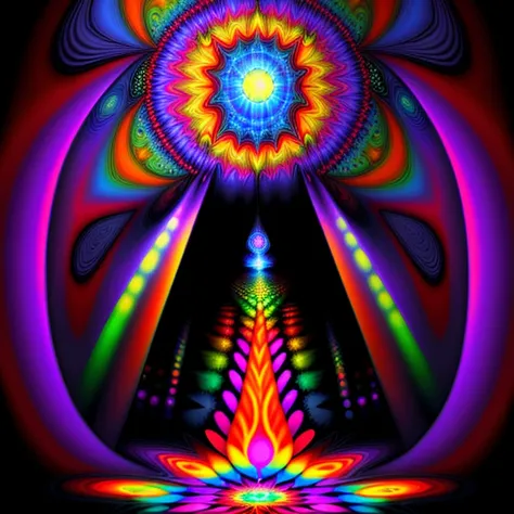 let there be light, psychedelic art