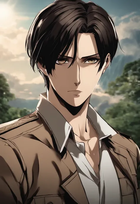 Levi Ackerman (shingeki no kyojin), Best Quality, ultra-detailliert, 1male people, Alone, Standing,