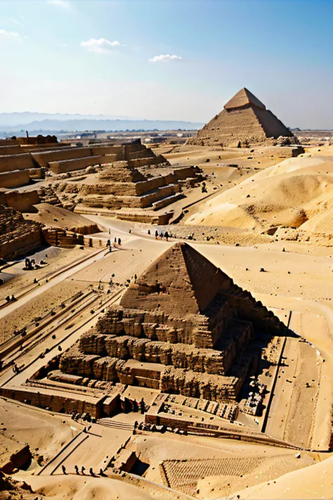 historic making of pyramid of giza