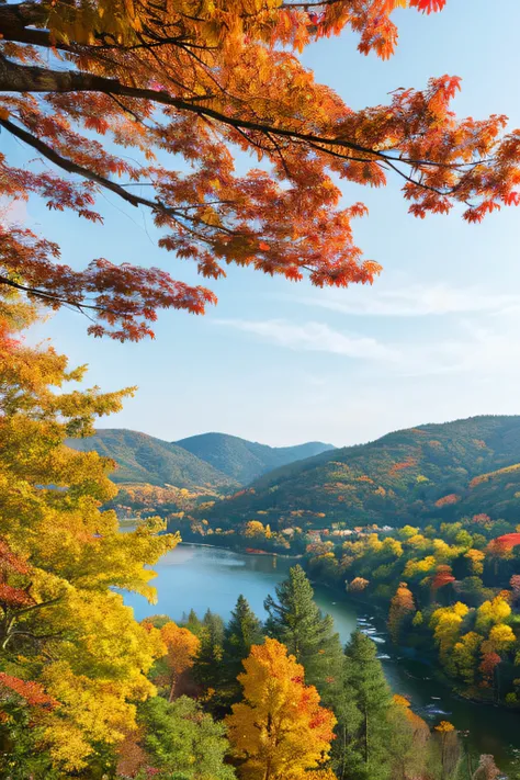 Colored leaves、Superb view、starrysky、