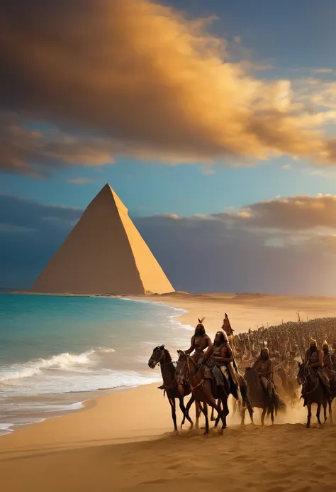 Pharaoh&#39;troop、A large army is approaching、On the beach