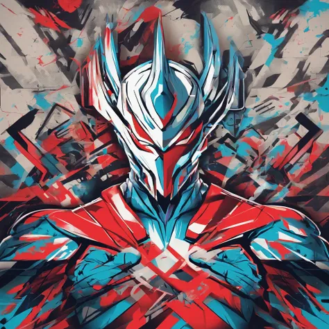 [ Amazing | astounding | delicated ] Ultraman frontal portrait ，[Visually inspect the audience] （Best quality， tmasterpiece）， 1人，combat scene， City smoke background，（Lines are clear but complex），Ultra-clear image quality，32K，long-focus。