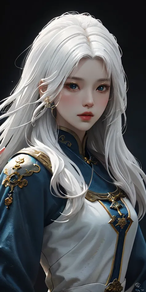 Close-up of a white-haired woman, beautiful figure painting, Guwiz, Guwiz style artwork, white-haired god, Yang J, epic exquisite character art, amazing character art, Fan Qi, Wu Jun Shifan, Gu Wiz in Pixiv Art Station