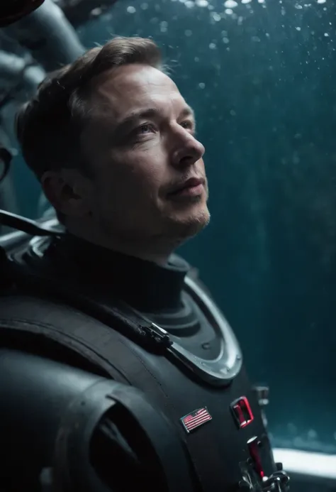 A photo of the character exploring the depths of the ocean in a submersible created by Elon Musk.,original,elon musk