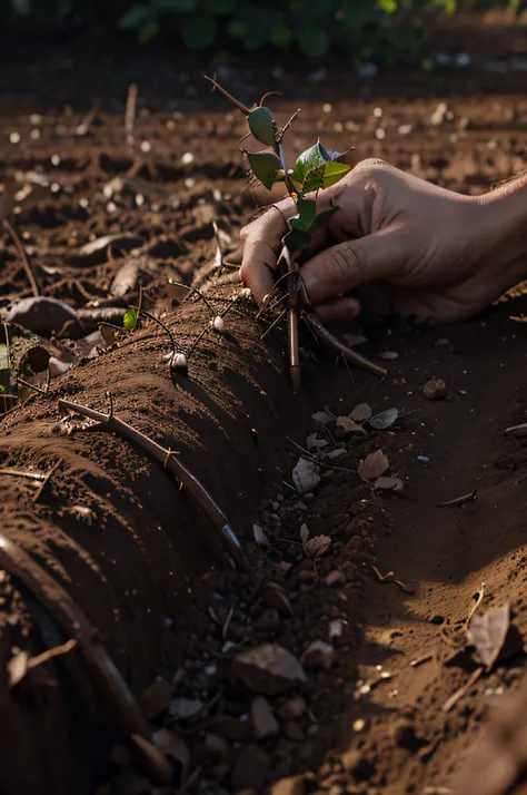 soil with thorns, 8k, cinematic, realistic