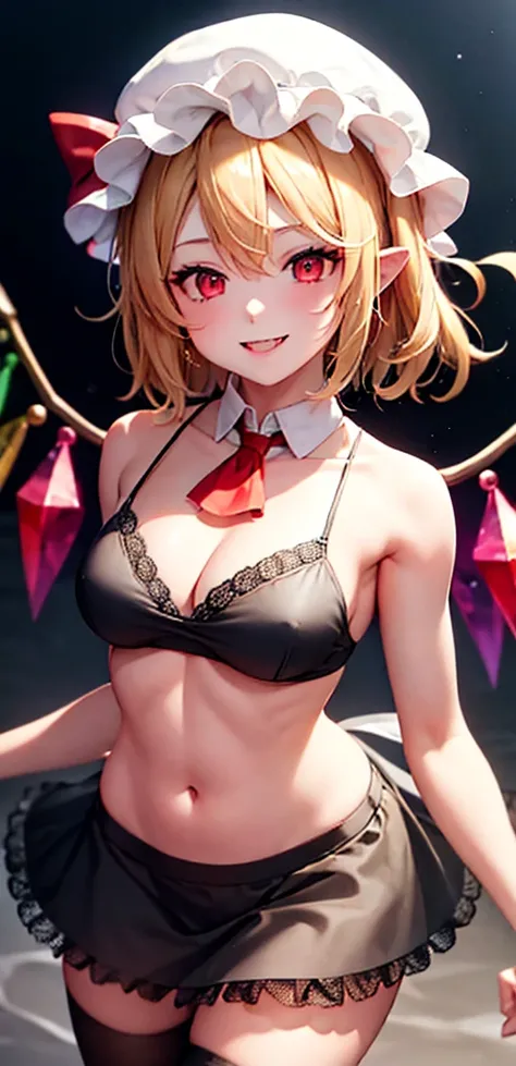 best quality, masterpiece, highres, solo, {night:1.10}, {starry sky:1.10}, beach, beautiful detailed sky, {extremely detailed background:1.20}, {flandre_scarlet_touhou:1.15}, {standing:1.10}, looking at viewer, {bikini:1.30}, blonde_hair, wings, red_eyes, ...