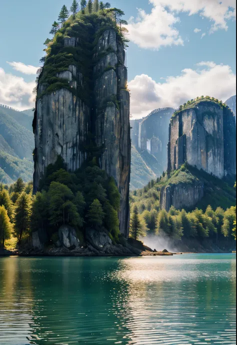 landscape,water,(extremely detailed CG unity 8k wallpaper), most beautiful artwork in the world,professional majestic oil painting,intricate, High Detail, Sharp focus, dramatic, photorealistic painting art