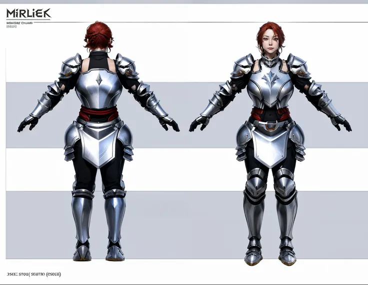 (masterpiece:1.1),(highest quality:1.1),(HDR:1),extreme quality, a close up of a person in armor with red hair, full body character concept, full body concept, detailed full body concept art, concept armor, detailed full body concept, full body concept art...