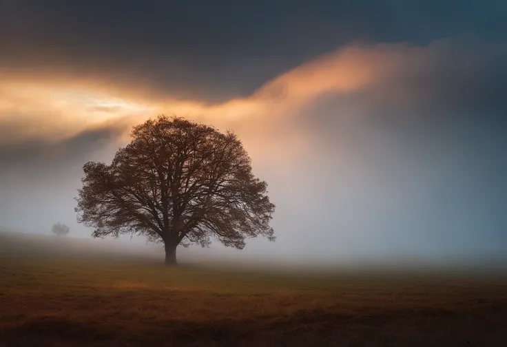 Ride the wind，Cloud fog，in the early morning