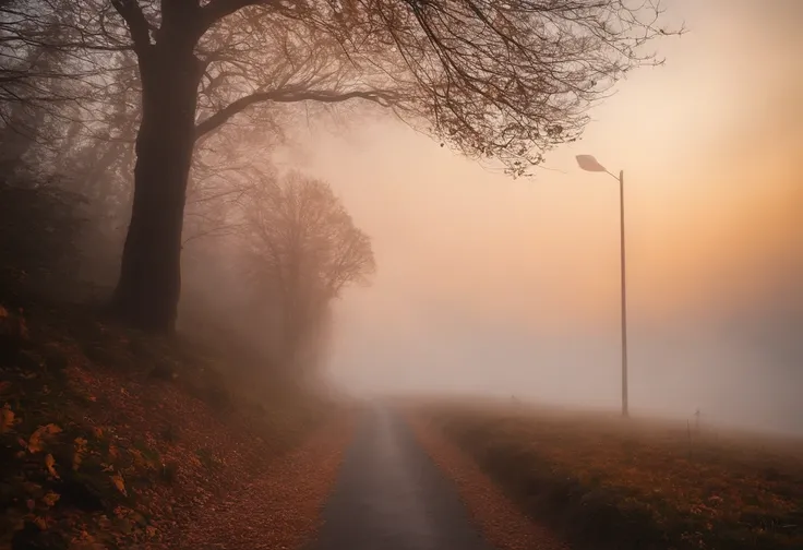 Ride the wind，Cloud fog，in the early morning