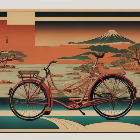 Double Exposure, super high quality, (8k, RAW photo, realistic), Ukiyo-e beauty on the back of a Nishikigoi, Double Exposure