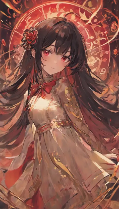 animemanga girl，Long black hair，whiteskirt，red rose, Tattooed with, Delicate and beautiful eyes, guweiz, guweiz on pixiv artstation, detailed digital anime art, Beautiful anime girls, guweiz on artstation pixiv, Anime style 4k, Guys, a beautiful anime port...