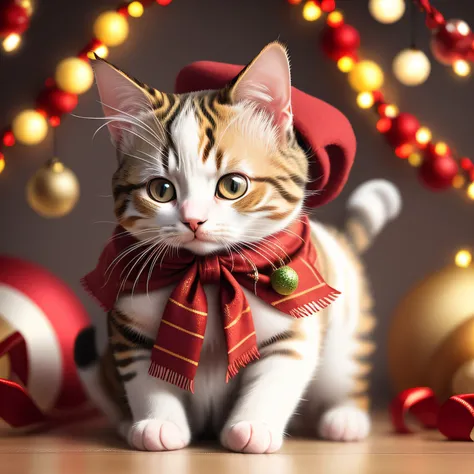 festive cute cat