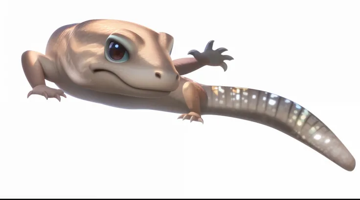 Cute lizard，waving claws，Produced by Pixar,c4d，tmasterpiece，super detailing，best quality best quality，exteriors，k hd，adolable，