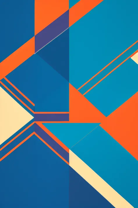 poster promotional geometric blue